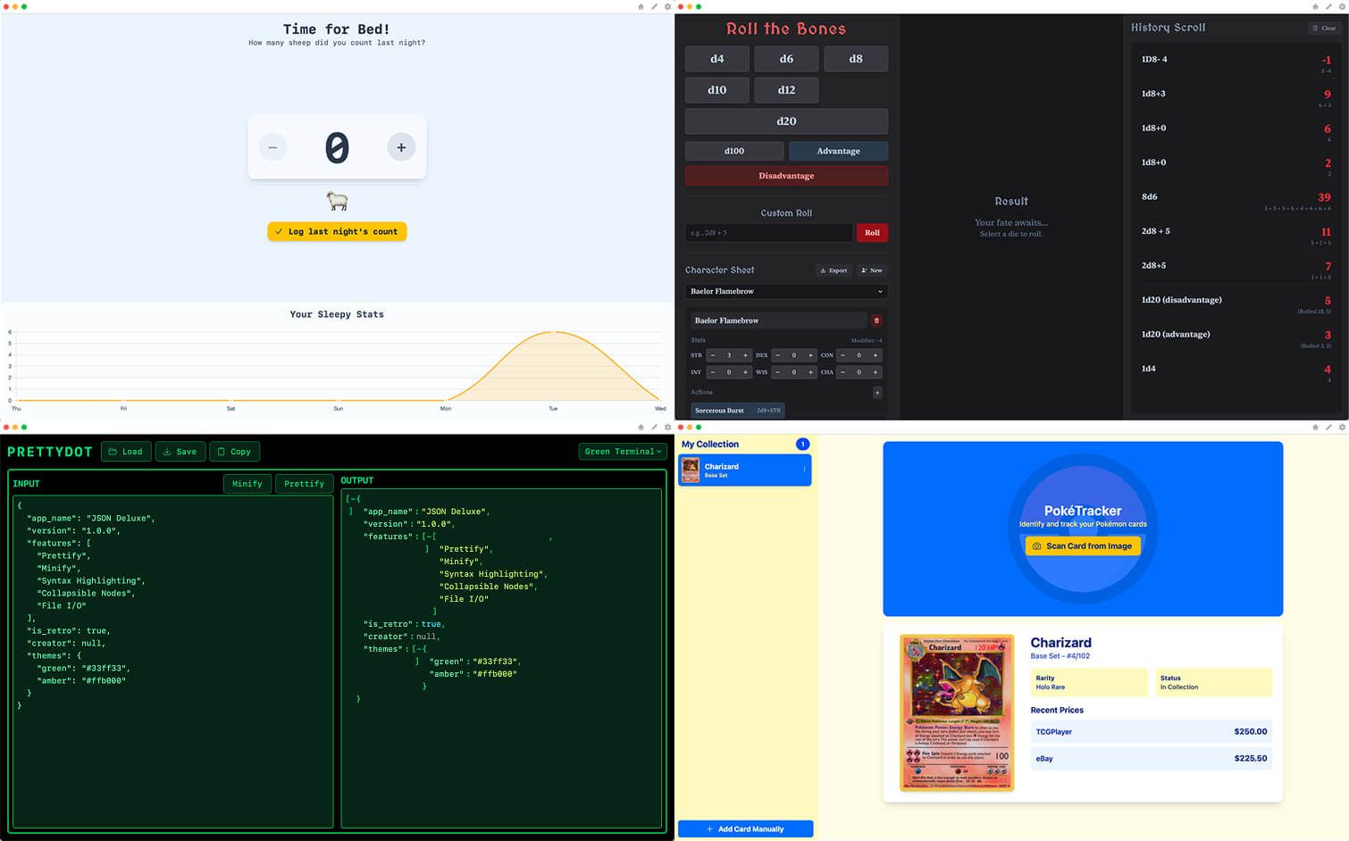 Various app themes