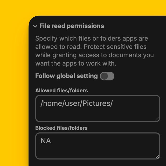 Overriding global settings